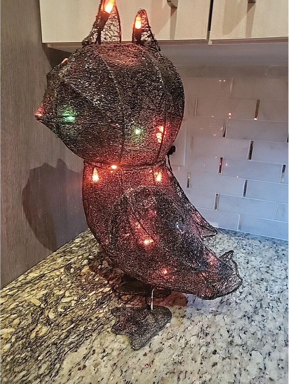 Vintage Halloween OWL Euc Extremely Rare Standing Light Up 18